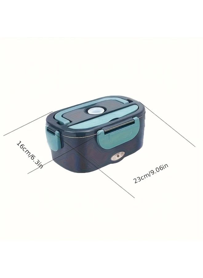 Grey Electric Lunch Box Double Compartment Portable For Car Home Camping And Office - Image 3
