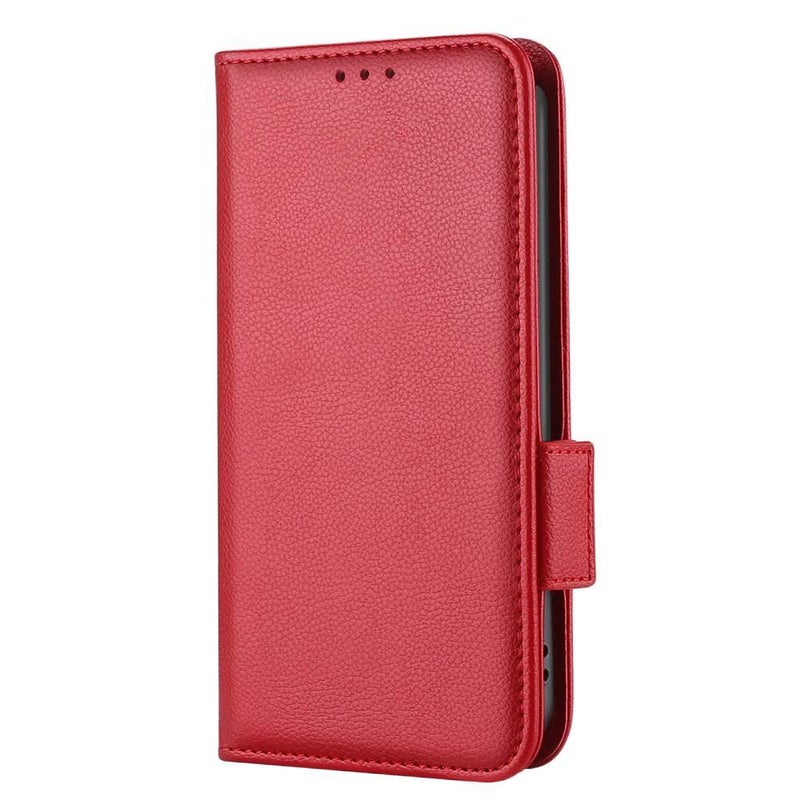 غطاء واقي بTPU باللون أحمر مغناطيسي بوظيفة حامل من مادة TPU لـ Samsung Galaxy Z Fold 7 مع حامل بطاقات وحماية من السقوط مع مقاوم للصدمات مع حامل قائم مع مغناطيس قوي للطاولة - Image 1