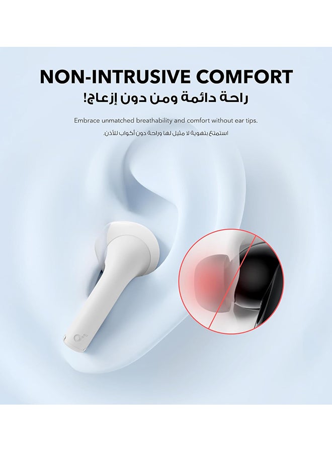 Soundcore K20i Semi-in-Ear Earbuds, Bluetooth Wireless, 36H Playtime, Fast Charge, Clear Sound, Comfortable Fit, ENC 2-Mic Clear Calls, Custom EQ, IPX5, Bluetooth 5.3, App Control White - Image 2