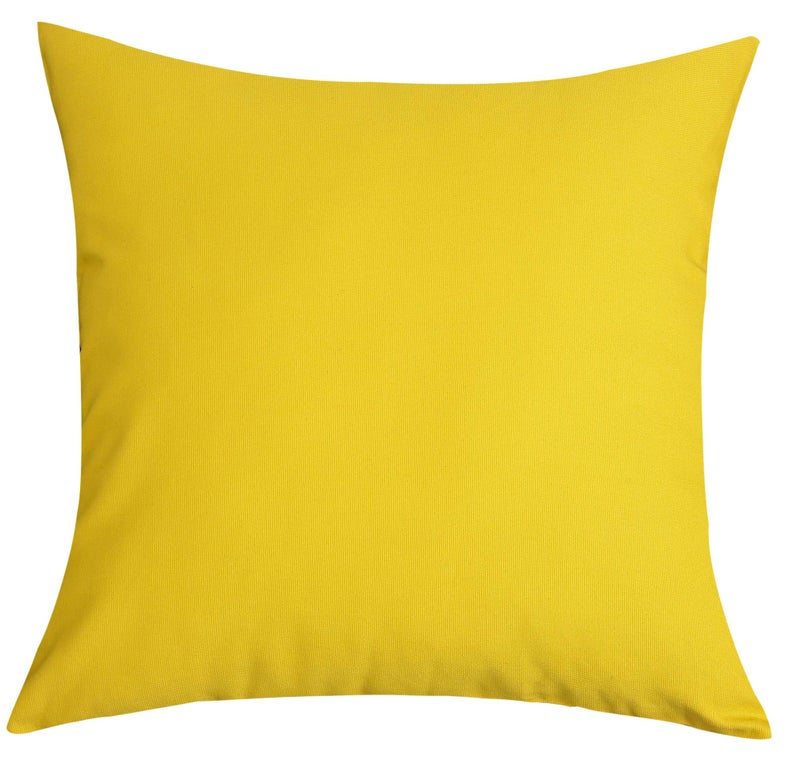 TangDepot Handmade Decorative Solid 100 Cotton Canvas Throw Pillow CoversPillow Shams 24x24 Yellow