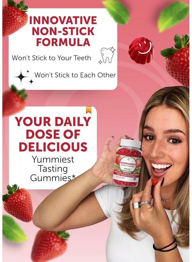 Lunakai USA Made KSM-66 Ashwagandha Gummies for Women & Men - Non-GMO Stress, Mood & Sleep Support Supplement, 60ct - Image 3