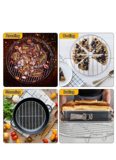 4 Pack Cooling Racks for Cooking and Baking Thick Wire Stainless Steel Baking Racks Nonstick Wire Grids Rack for BBQ Grilling Roasting Steaming Baking Drying Square Round Fit Various Sizes - pzsku/Z335AD40FFD4A0CEF014EZ/45/_/1704420147/3793f802-b65c-414e-b2d9-4a010515fe79