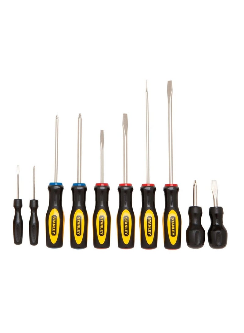 Stanley 10-Piece Screwdriver Set with Multi color - Image 1