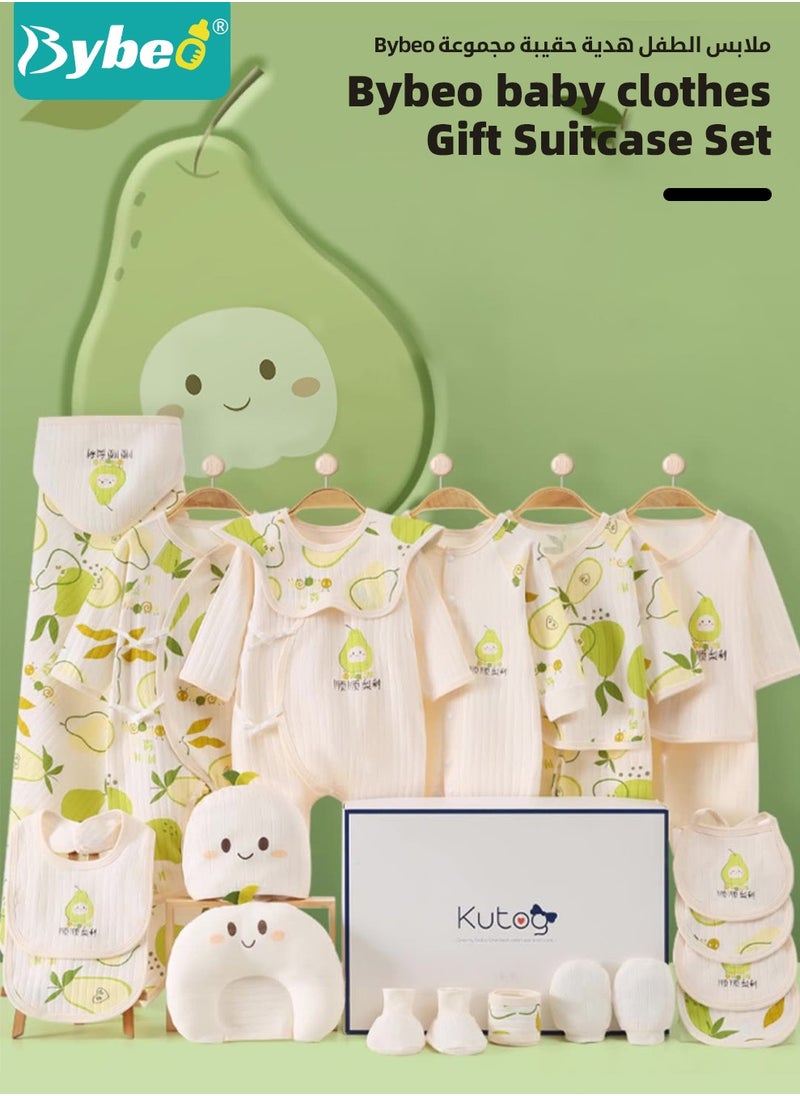 Bybeo 22PCS Newborn Baby Gift Set, Newborn Layette Gift Set for Boys and Girls, Babies Essential Clothes Accessories with Baby Blanket, 100% Premium Cotton, for Spring Summer Autumn Winter  - Image 2