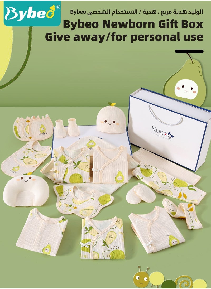 Bybeo 22PCS Newborn Baby Gift Set, Newborn Layette Gift Set for Boys and Girls, Babies Essential Clothes Accessories with Baby Blanket, 100% Premium Cotton, for Spring Summer Autumn Winter  - Image 4