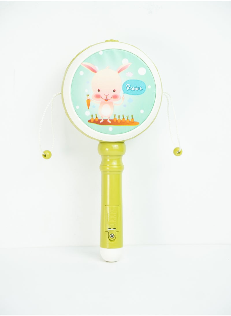 BAYBEE Baybee Baby Drum-Shaped Rattle with Light, Music and Beads | Musical Instruments Fun and Educational Toy for Babies Adorable and Interactive Rattle Toy for Toddlers, Infants 