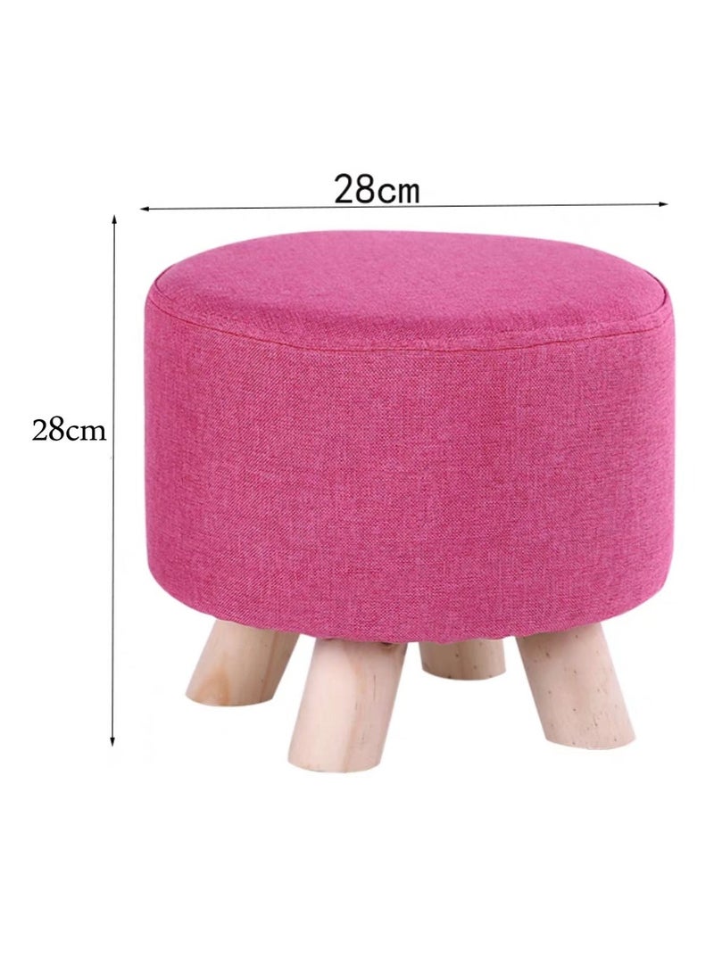 FFD Round Ottoman Foot Rest Stool Footrest Stool Pouf Footstool Footrest Chair Change Shoe Stool - Image 2