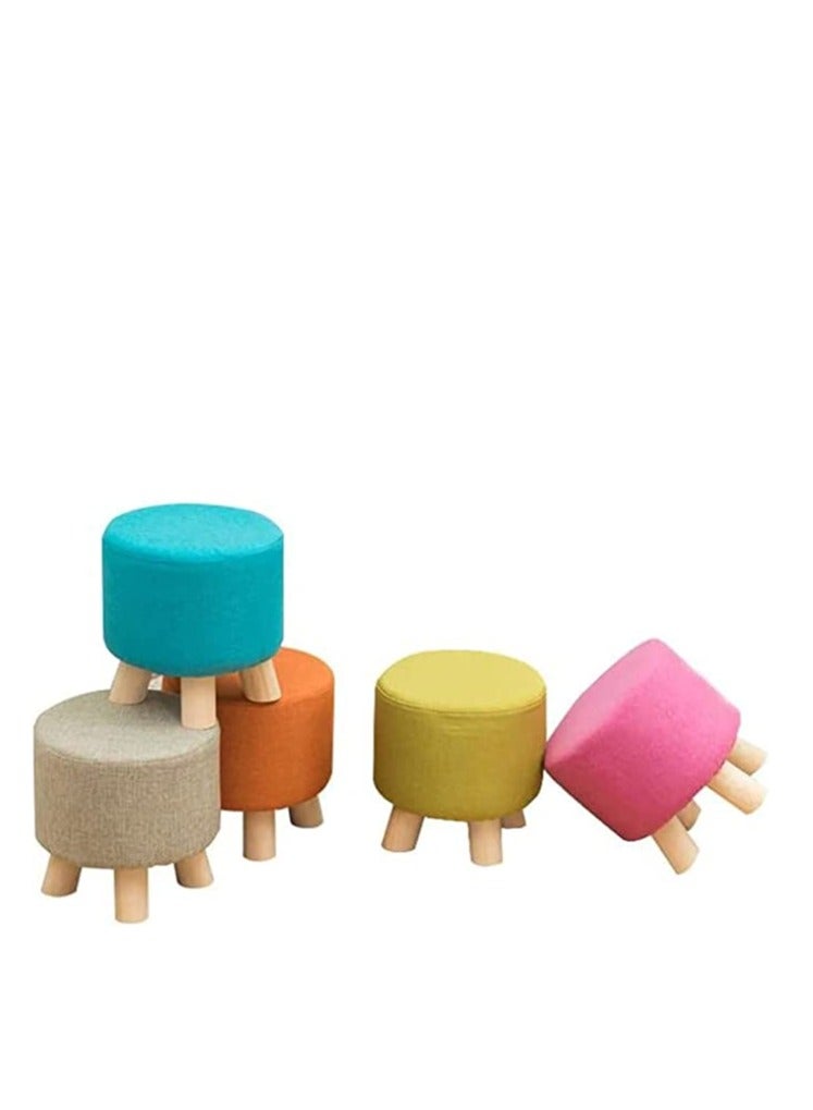 FFD Round Ottoman Foot Rest Stool Footrest Stool Pouf Footstool Footrest Chair Change Shoe Stool - Image 4