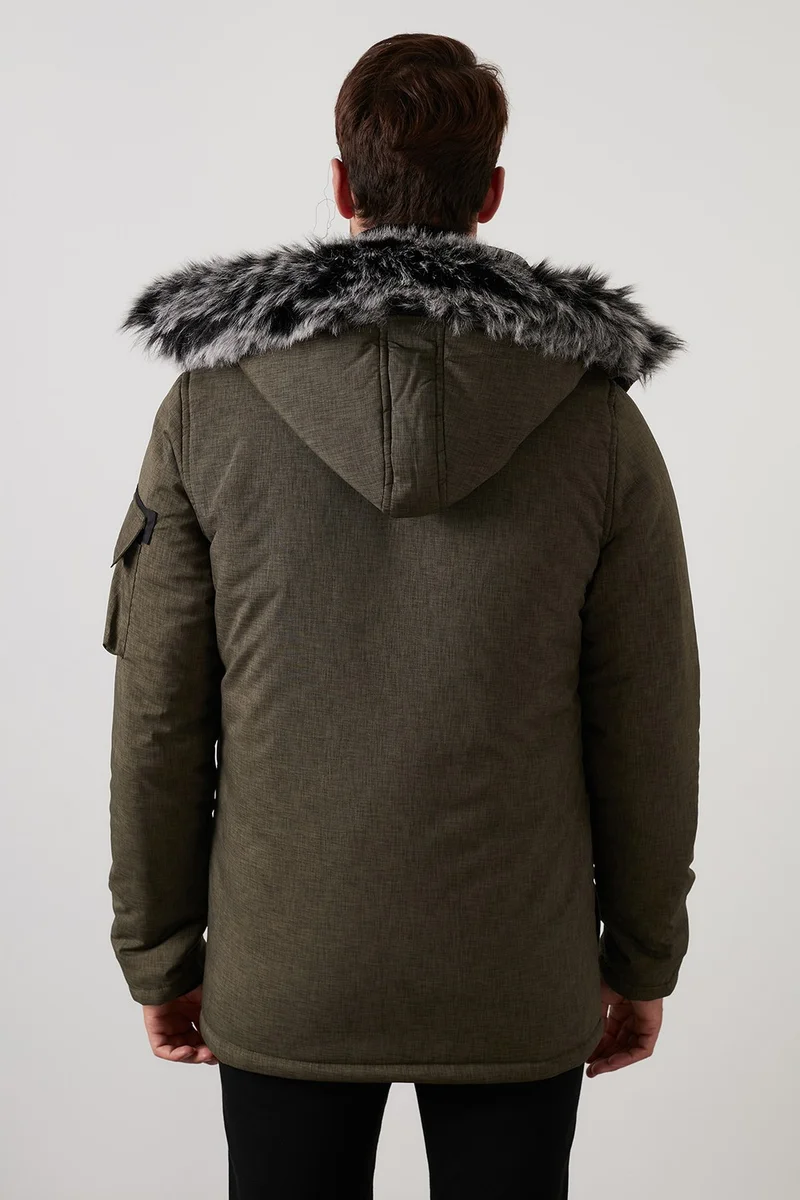 بوراتي Plush Lined Water and Wind Resistant Cold Proof Slim Fit Coat Men'S COAT 5711051