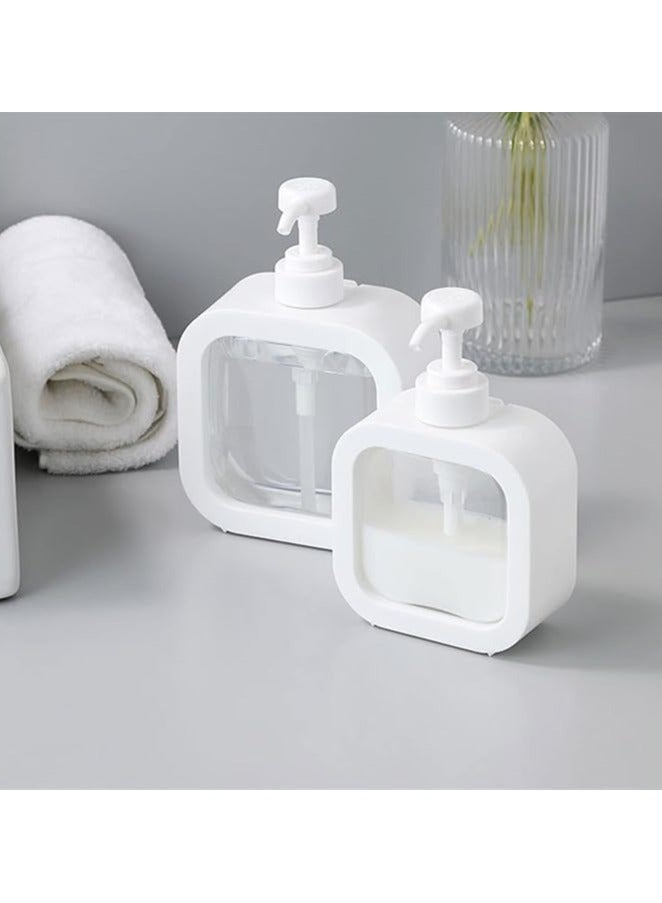 500ml Foaming Pump Soap Bottle, Body Milk Squeeze Bottle, Shower Gel Bottle, Soap Shampoo Lotion Dispenser, Hand Soap Bottle Dispenser, White - Image 5