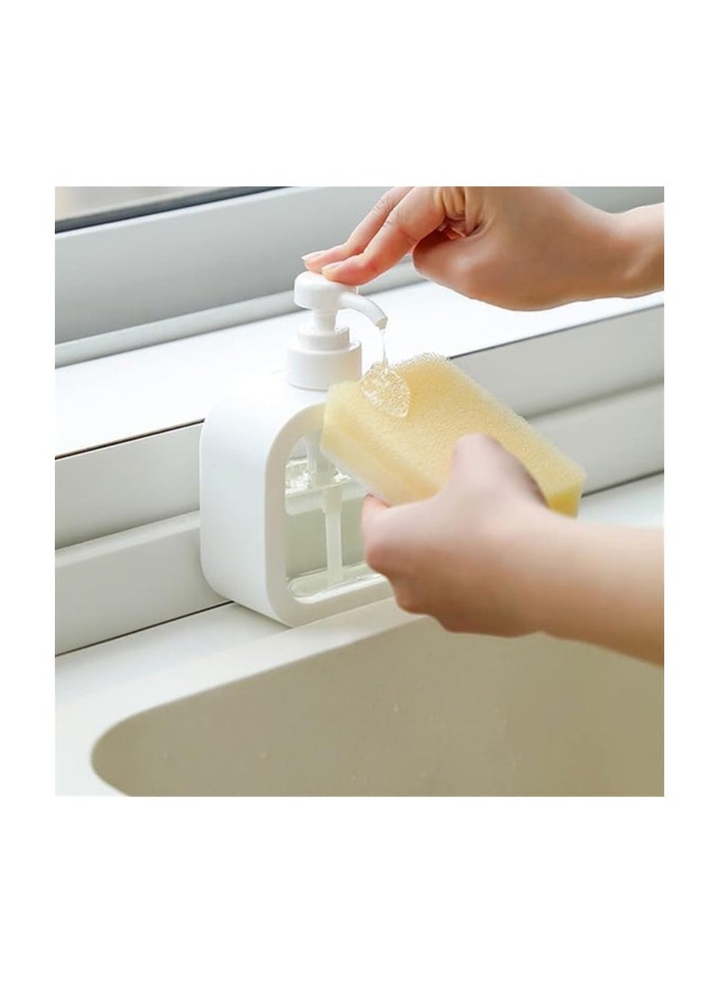 500ml Foaming Pump Soap Bottle, Body Milk Squeeze Bottle, Shower Gel Bottle, Soap Shampoo Lotion Dispenser, Hand Soap Bottle Dispenser, White - Image 1
