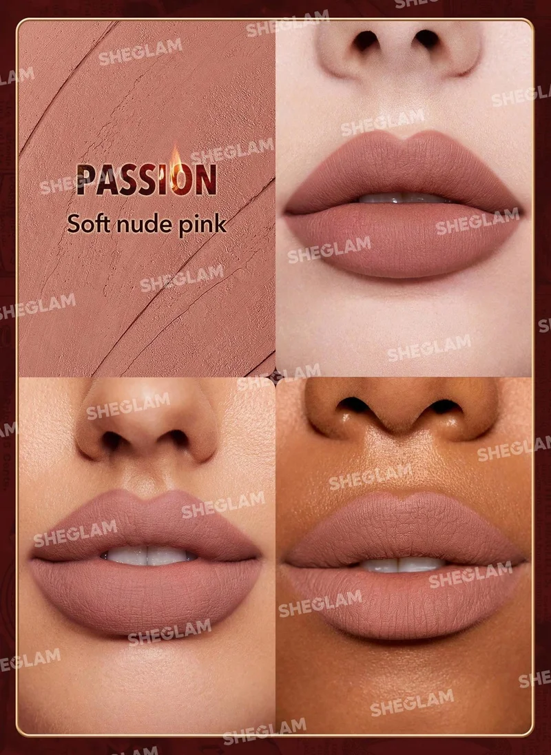 SHEGLAM Sheglam Ember Rose Very Dynamatte Boom Ll Matte Lipstick-Passion