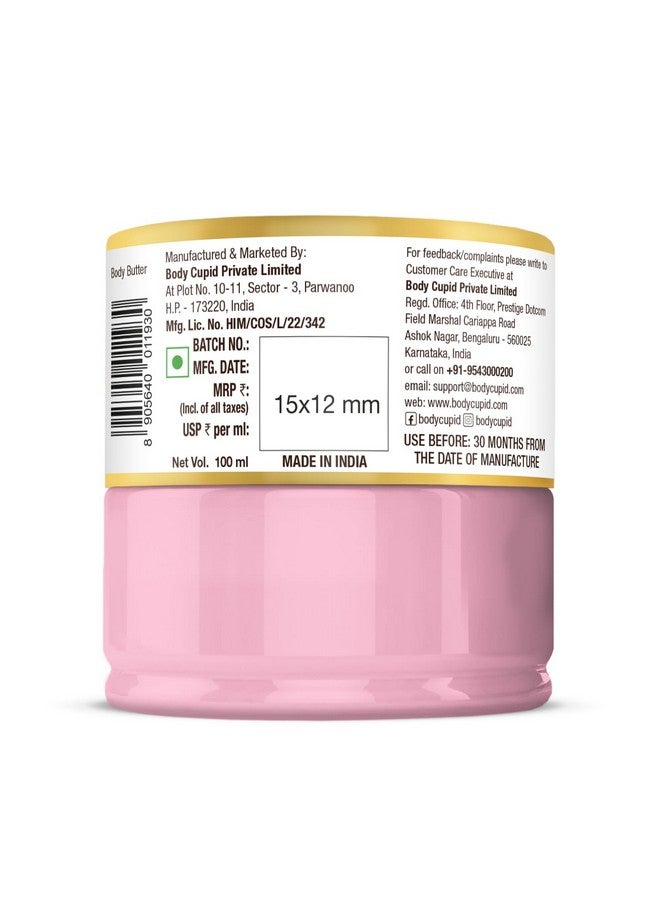 Body Cupid Strawberry Bliss Body Butter | Deep Moisturization | with Strawberry Extract, Shea & Kokum Butter | Fruity Fun | 100 ml - Image 4