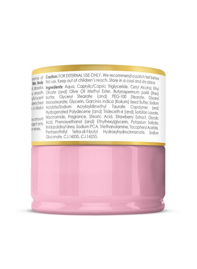 Body Cupid Strawberry Bliss Body Butter | Deep Moisturization | with Strawberry Extract, Shea & Kokum Butter | Fruity Fun | 100 ml - Image 3