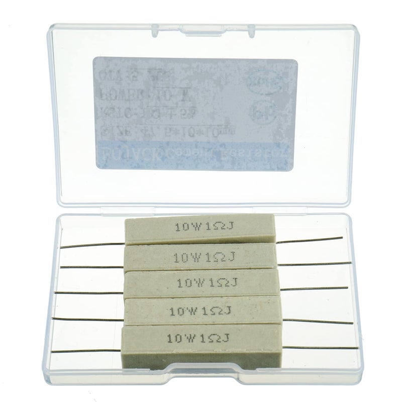 BOJACK Ceramic Cement Resistor 10W 1 ohm Resistance 5% Ceramic Wire Wound Resistors（Pack of 5） - Image 3