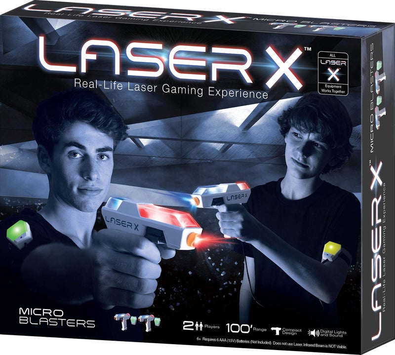 LASER X Two Player Laser Gaming Set Multi 2 Laser units with 2 Arms Receivers 100 Range - Image 2