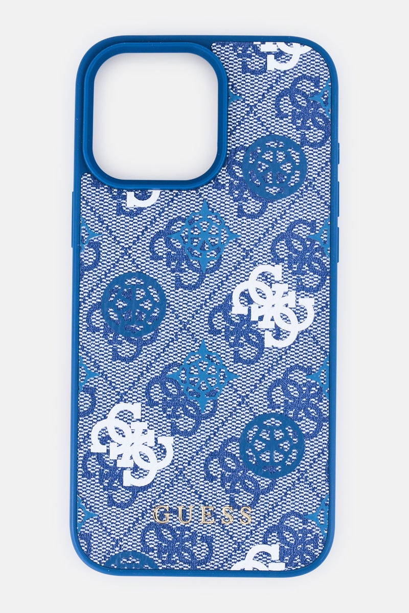 GUESS iPhone 16 Pro Max Brand Logo Magsafe Protective Case, Blue - Image 1