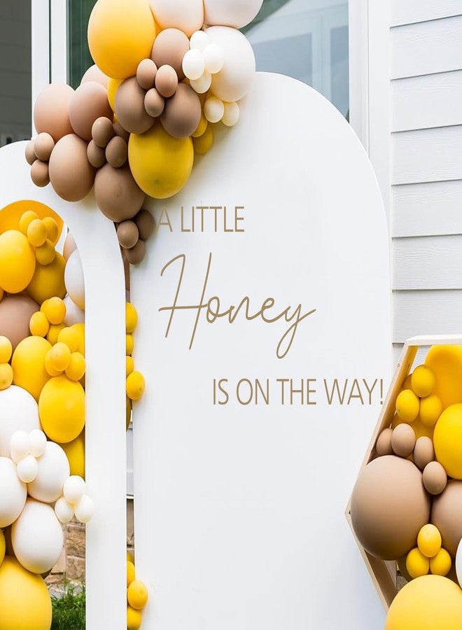 BOOMPA Baby Shower Backdrop Sign, A Little Honey is On The Way, Gold Arch Background Sticker for Bee Theme Party Decoration - Image 3