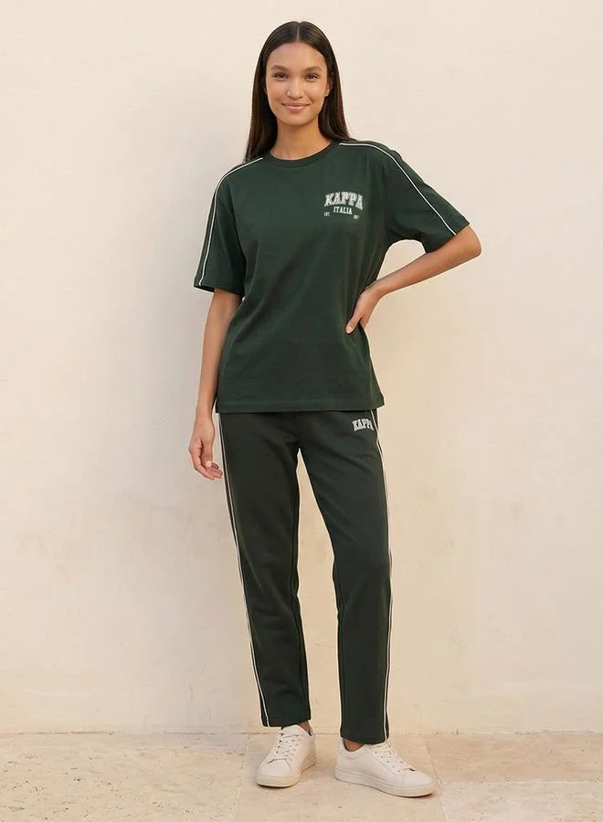 Kappa Green Kappa Logo Embroidered T-shirt for Women | Best Price UAE