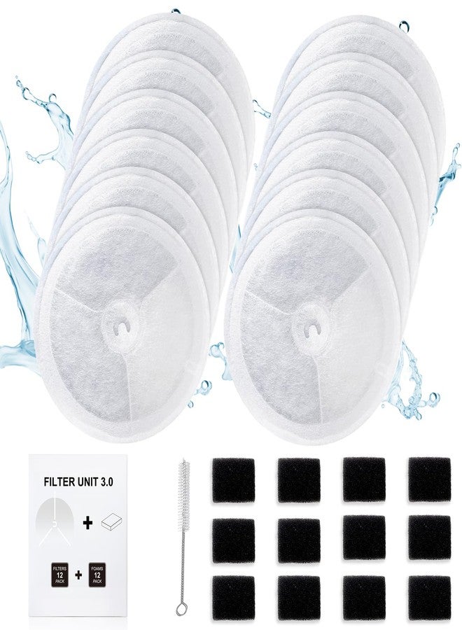 AWoHH 12 PCS Filter Unit 3.0 Pet Cat Kit Water Fountain Filters 2026 New Fit For E versweet Solo 2/Solo SE, E versweet 3 Pro/2S/3, Including Replacement Filters and Replaced Foam Pump Filter (12 pcs) - Image 1