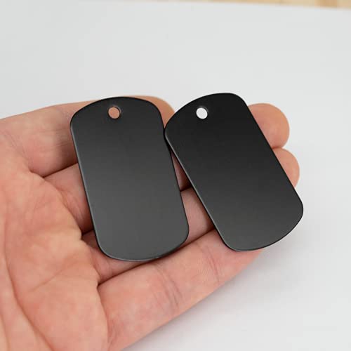 StayMax Aluminum Blank Tags Stamping Blanks 25 Pack (Black) - Image 3