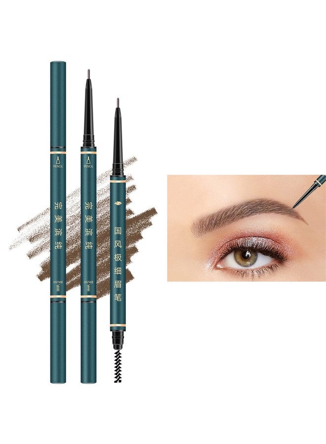 BECHY Eyebrow Pencil,3 Pcs Waterproof Professional Makeup Micro Brow Pencil,Brow Kit With Eyebrow Brush And Razor,Ultrafine Mechanical Pencil - Image 1