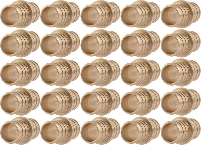 SharkBite 3/4 Inch Crimp Coupling, Pack of 25, Brass Plumbing Fitting, PEX Pipe, PE-RT, UC016LF - Image 1