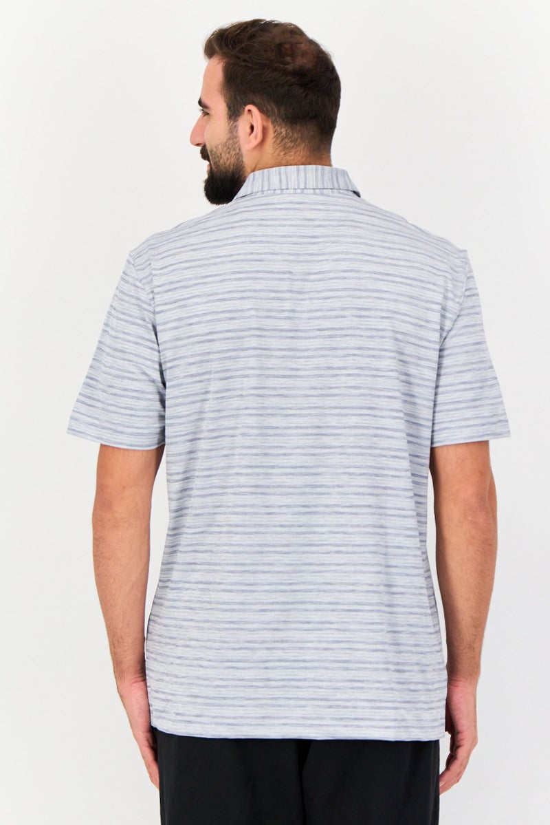 Greg Norman Men Sportswear Fit Short Sleeves Outdoor Polo Shirt, Multicolor  - Image 3