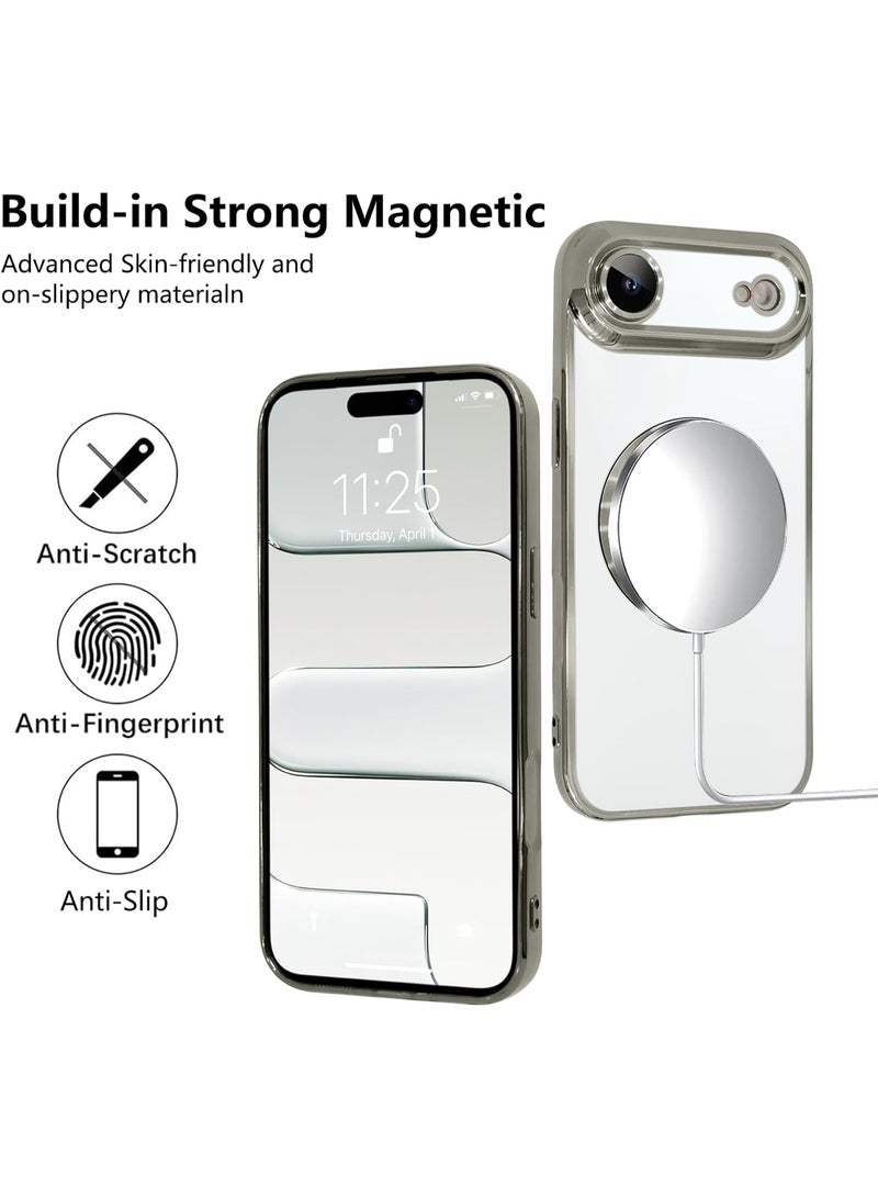 أكاليكس جراب مغناطيسي لهاتف iPhone 17 Air، حماية كاملة لعدسة الكاميرا، غطاء هاتف ناعم من مادة TPU، متوافق مع الشحن اللاسلكي MagSafe، غطاء هاتف مقاوم للصدمات من مادة TPU | تيتانيوم - Image 2