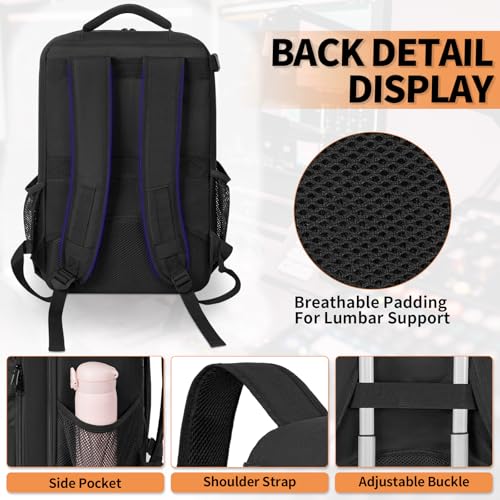GMAK Audio Mixer Backpack Compatible with RØDECaster Pro/Pro II, ProFX10v3, RC Duo, DJ Mixer Travel Case Bags with Plenty of Pockets, Protective Audio Mixer Bag for Cables, Podcast Gear and Mics - Image 4
