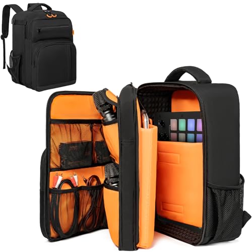 GMAK Audio Mixer Backpack Compatible with RØDECaster Pro/Pro II, ProFX10v3, RC Duo, DJ Mixer Travel Case Bags with Plenty of Pockets, Protective Audio Mixer Bag for Cables, Podcast Gear and Mics - Image 1