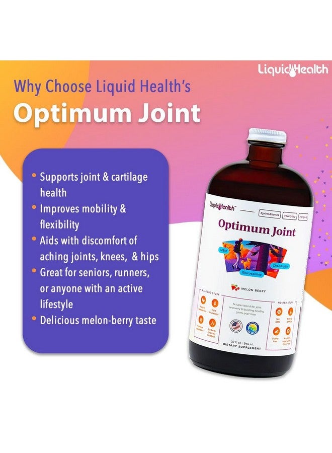 LIQUIDHEALTH Optimum Joint Support Liquid Multivitamin with Glucosamine, Chondroitin, MSM, Hyaluronic Acid - Increase Mobility, Joint Comfort, for Runners & Athletes - Made in USA, Vegan (2 Pack) - Image 3