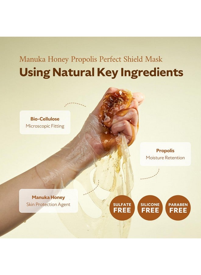 إس آر بي قناع درع مثالي لعسل مانوكا دنج، قناع مرطب مضاد للشيخوخة، إصلاح مرونة التبريد للبشرة الجافة والمتجعدة، هدية 10 ورقات - Image 2