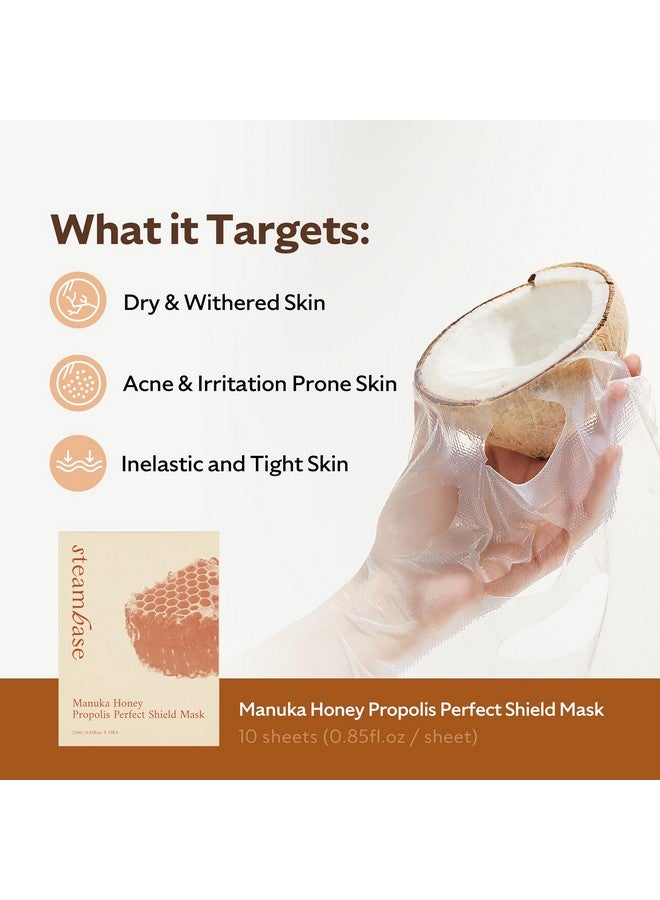 إس آر بي قناع درع مثالي لعسل مانوكا دنج، قناع مرطب مضاد للشيخوخة، إصلاح مرونة التبريد للبشرة الجافة والمتجعدة، هدية 10 ورقات - Image 3