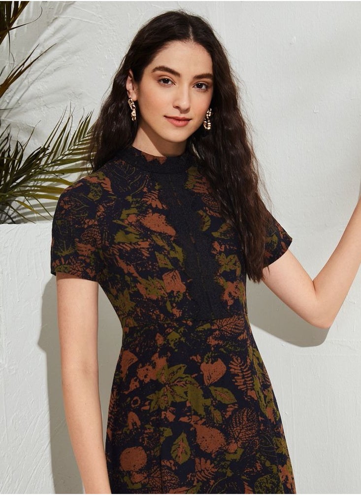ShineShe Elegant High Rise Printed Dress, Shineshe  - Image 2
