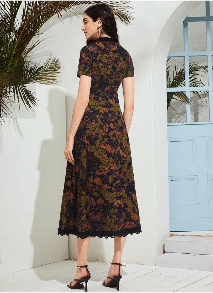 ShineShe Elegant High Rise Printed Dress, Shineshe  - Image 3