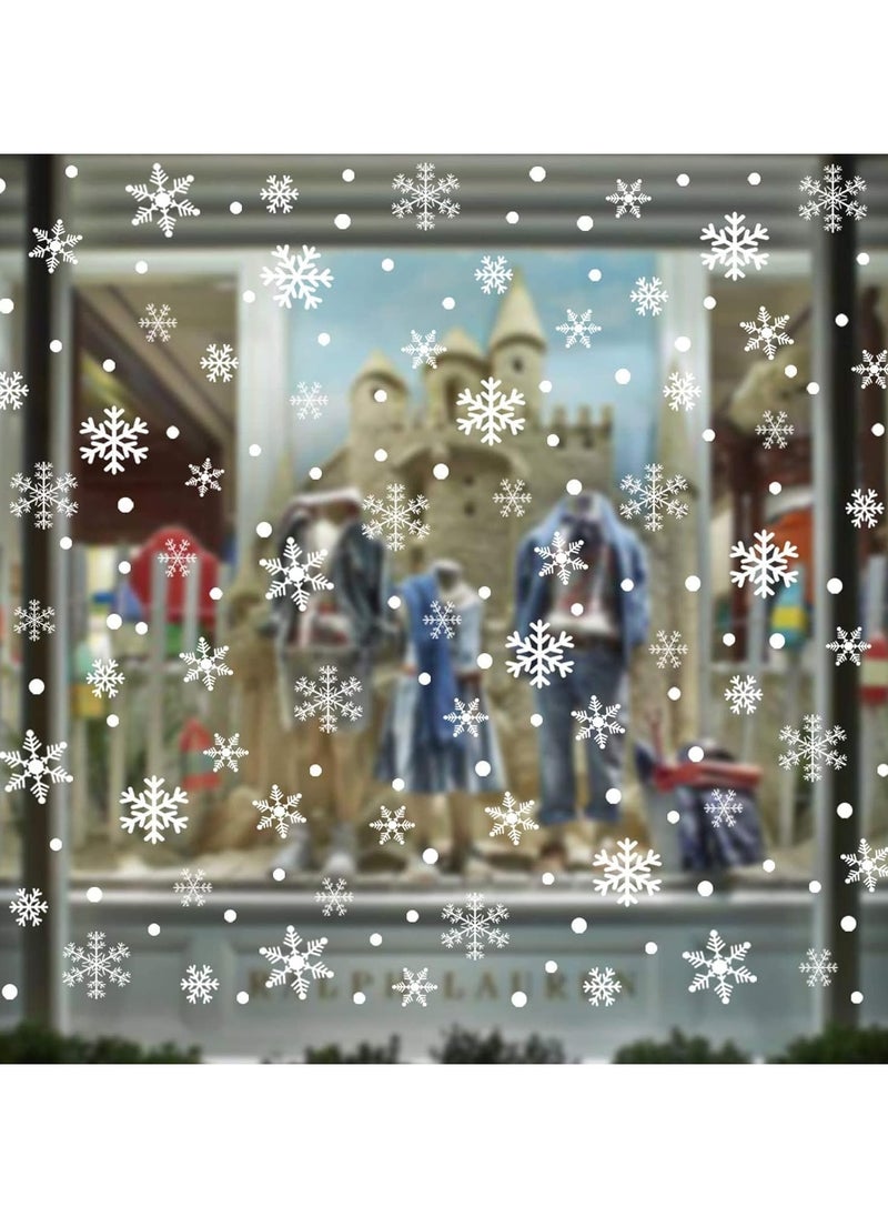 TAPIT - Three Sets Christmas Window Stickers Reusable Christmas Snowflake Stickers Removable Static Window Stickers Snowflakes Window Clings for Christmas Window Decoration (6 Sheets) - Image 1