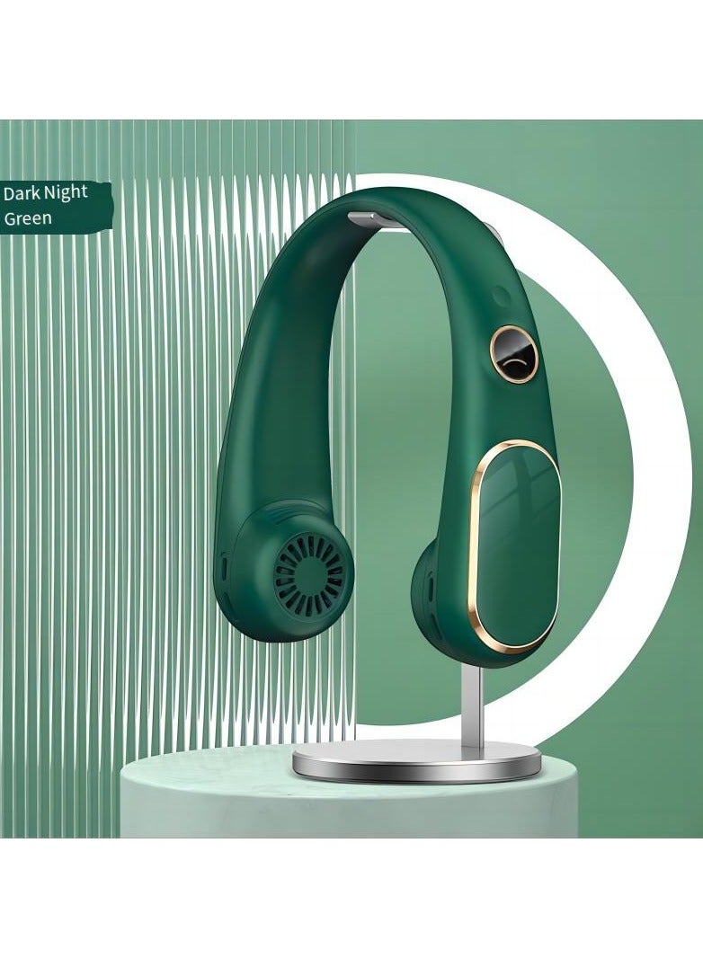 Loquat Portable Hands Free Bladeless Neck Fan,Wearable Air Conditioner Fan Built-in Refrigerating Chip,2400 mAn Battery Operated Personal Fan,Personal Cooling System Necklace, USB Rechargeable - Image 1