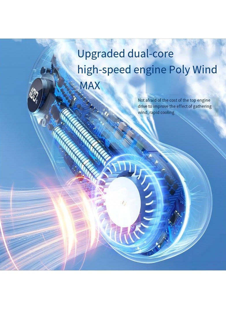 Loquat Portable Hands Free Bladeless Neck Fan,Wearable Air Conditioner Fan Built-in Refrigerating Chip,2400 mAn Battery Operated Personal Fan,Personal Cooling System Necklace, USB Rechargeable - Image 5