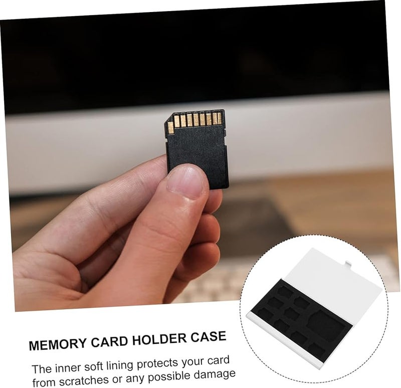 NUOBESTY Aluminum Alloy Memory Card Holder Case Compact Portable Organizer for Travel Storage - Image 2