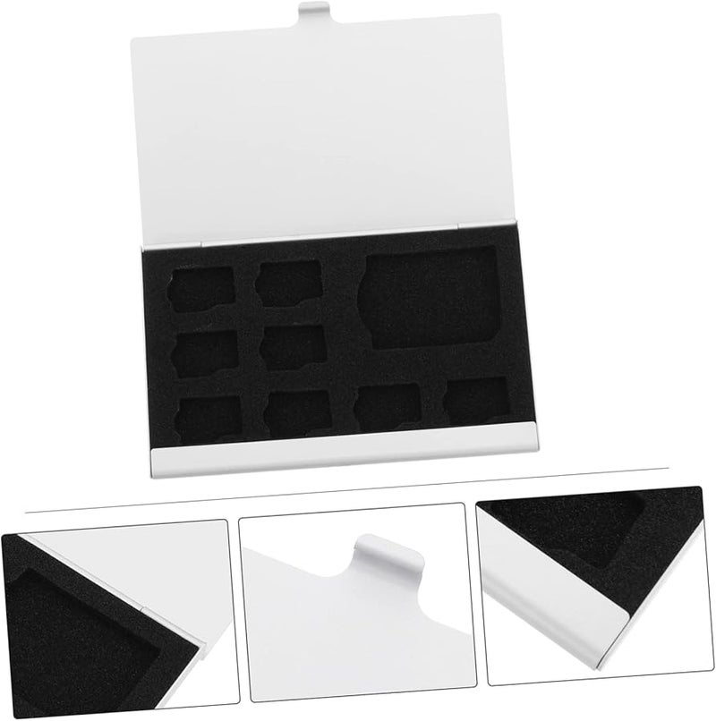 NUOBESTY Aluminum Alloy Memory Card Holder Case Compact Portable Organizer for Travel Storage - Image 3