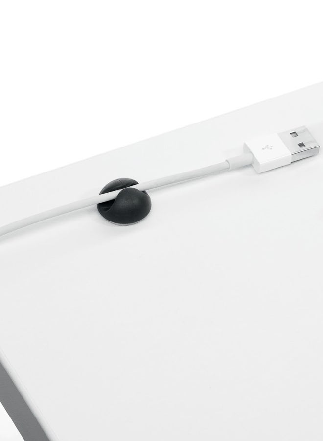 ديورابل مقاطع كابلات لاصقة بشريط لاصق لترتيب أسلاك USB والهاتف حتى 5 مم | بلاستيك مرن، لاصق بقوة عادية، صنع في ألمانيا، عبوة 6 قطع لترتيب المكتب والمنزل — ديوريبل - Image 2