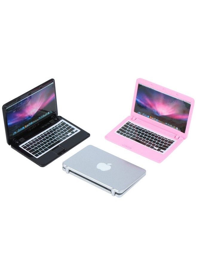Haomian - 3 Pcs Coforful 1:12 Mini Laptop Set Dollhouse Mini Laptop Scene Miniatures Computer Simulation Notebook Lap Dolls House Furniture Doll Accessories - Image 1