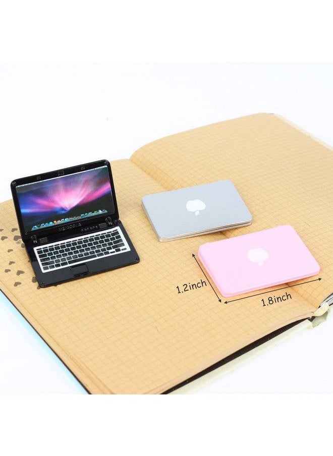 Haomian - 3 Pcs Coforful 1:12 Mini Laptop Set Dollhouse Mini Laptop Scene Miniatures Computer Simulation Notebook Lap Dolls House Furniture Doll Accessories - Image 1