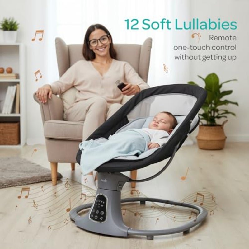 Koze Baby Swing. 0m+, Holds upto 9kg. Gentle Swaying Motion. In Built Music System. Flexible Speed and Timer Settings. With Remote Control and Mosquito Net. Motion Sensor - Image 5