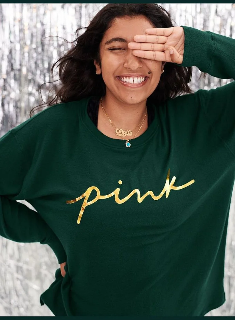 PINK Cozy Long-Sleeve Sleep Shirt