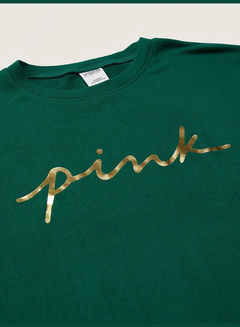 PINK Cozy Long-Sleeve Sleep Shirt
