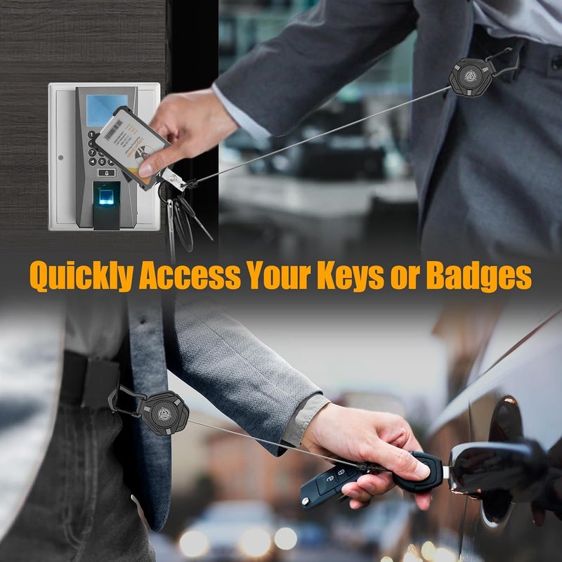 Oaridey Magnetic Retractable Keychain - Heavy Duty Lanyard with Phone Tether Tabs, 2 Pack - Image 5