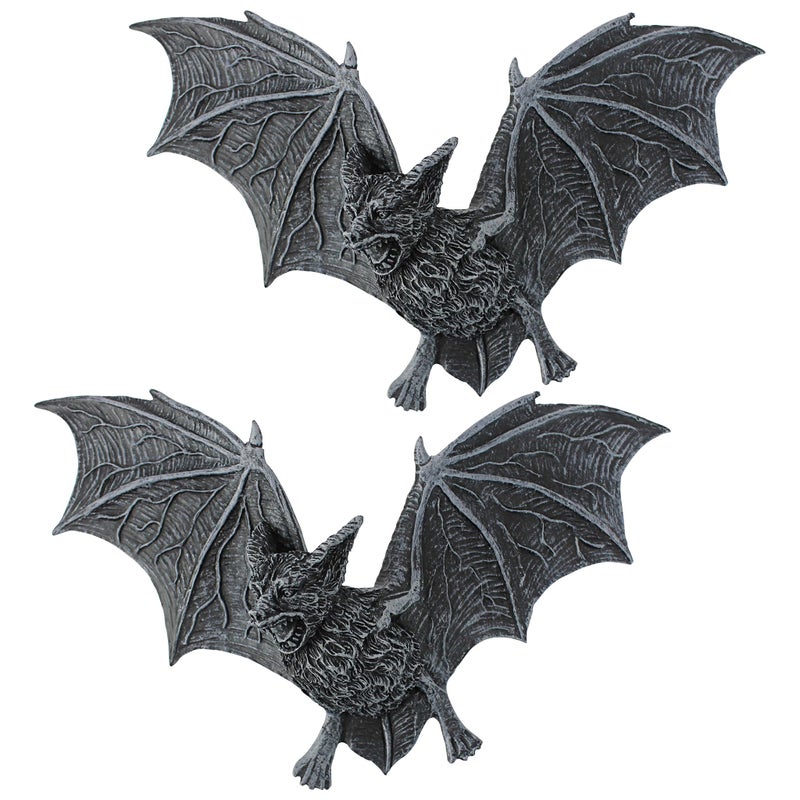 Design Toscano The Vampire Bats of Castle Barbarosa Wall Sculptures - Set of 2 - Image 1