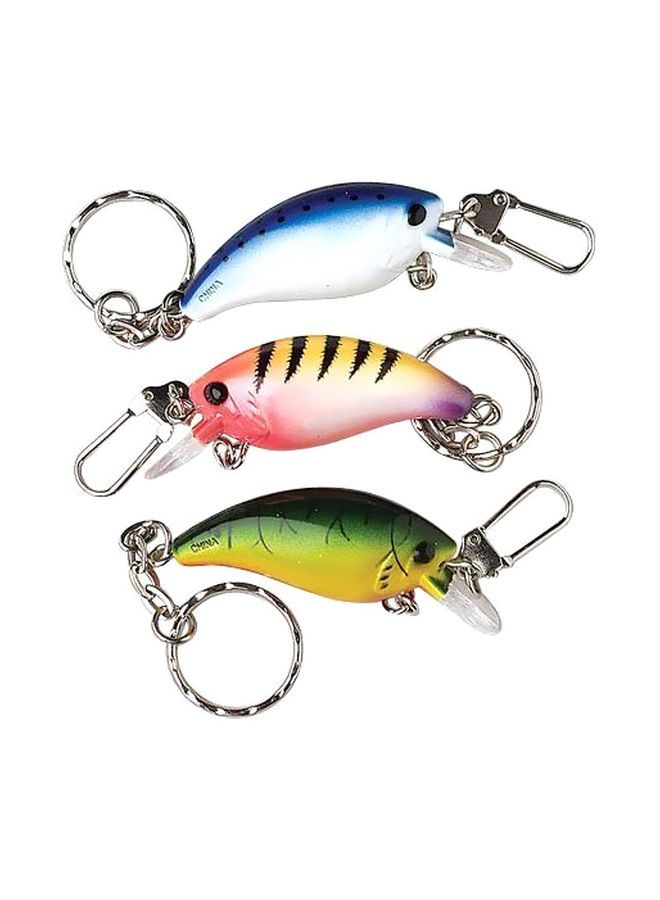 NIBEMINENT 3-Piece Fishing Lure Keychain Rings 3inch